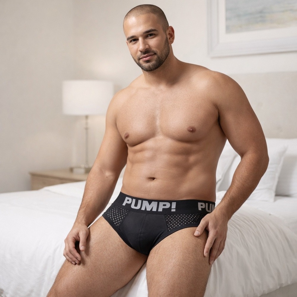 PUMP! Mesh Briefs Black Size XXL (34-36) NWT